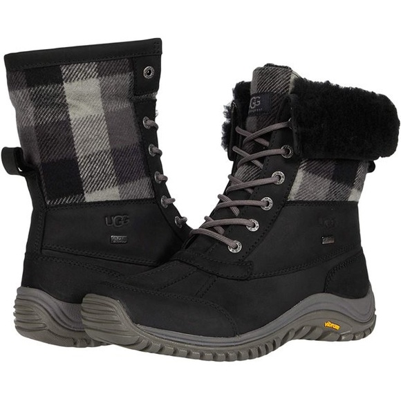 NIB Women’s Size 5 (European Size 36) UGG Adirondack II Plaid Waterproof Boots - Picture 5 of 16